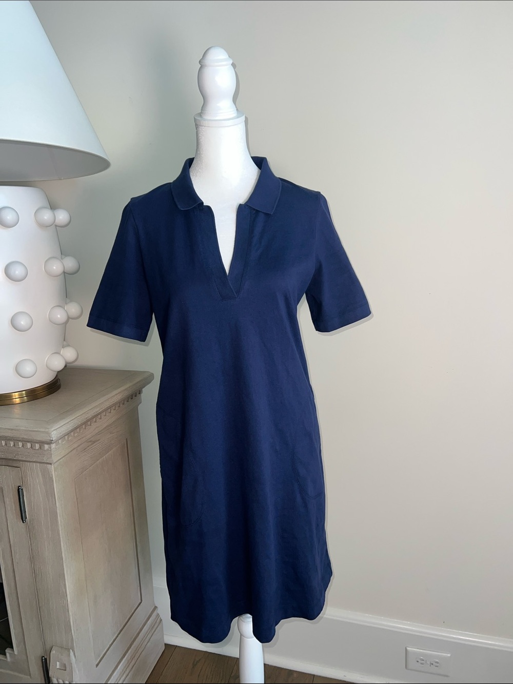 Tommy Bahama women’s Islandscape jersey dress size small navy 100% cotton
